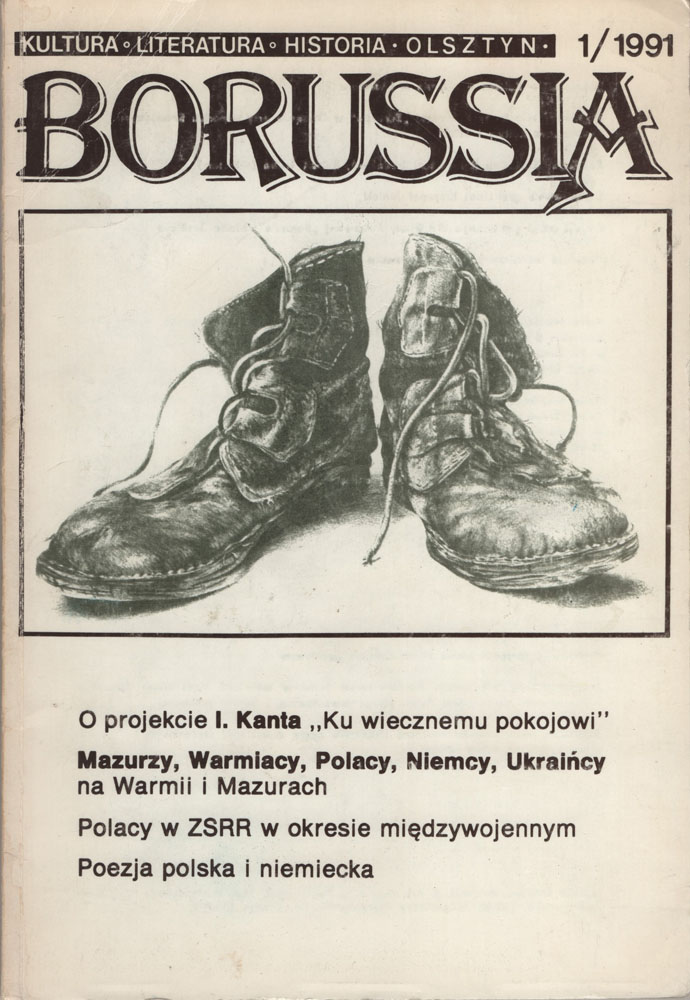 Okładka czasopisma „Borussia” — numer 1 (1991)