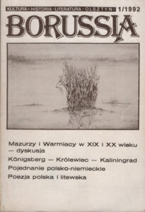 Okładka czasopisma „Borussia” — numer 1 (1992)