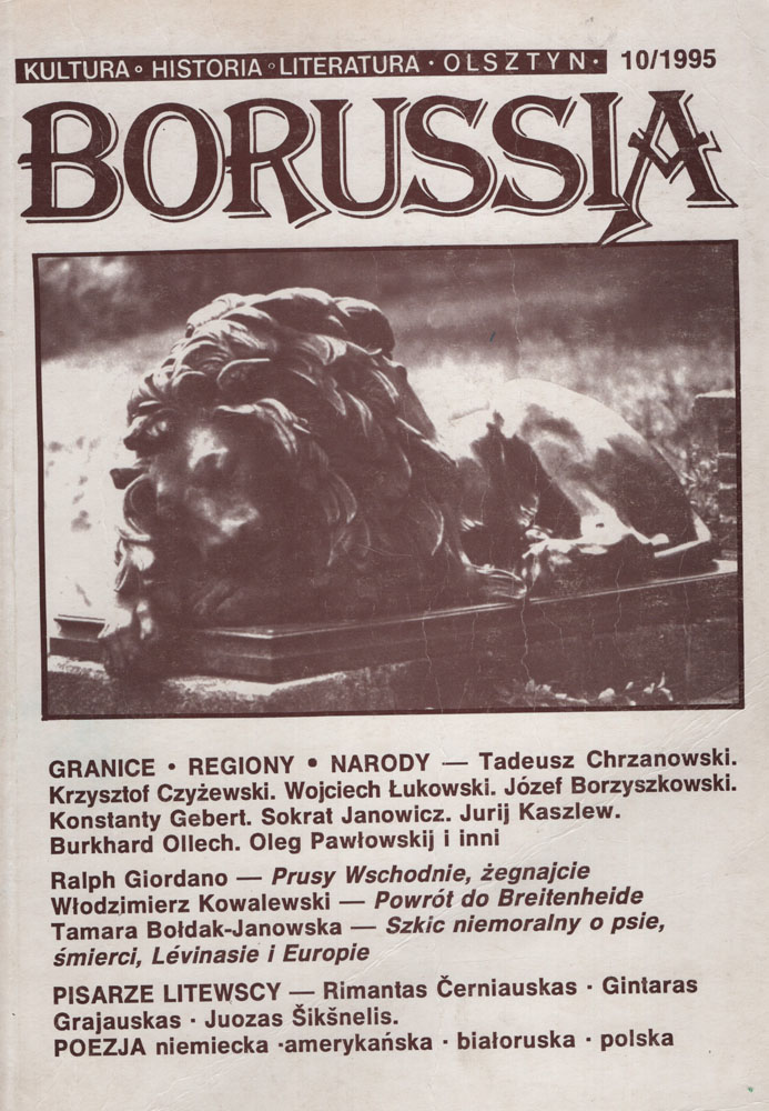 Okładka czasopisma „Borussia” — numer 10 (1995)
