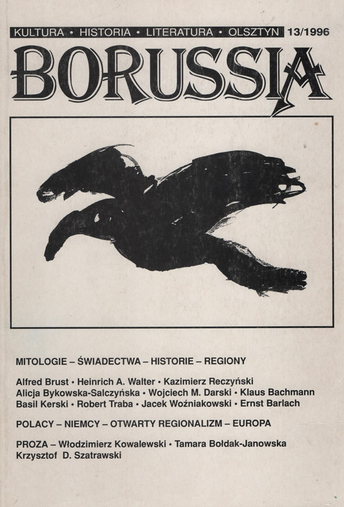 Okładka czasopisma „Borussia” — numer 13 (1996)