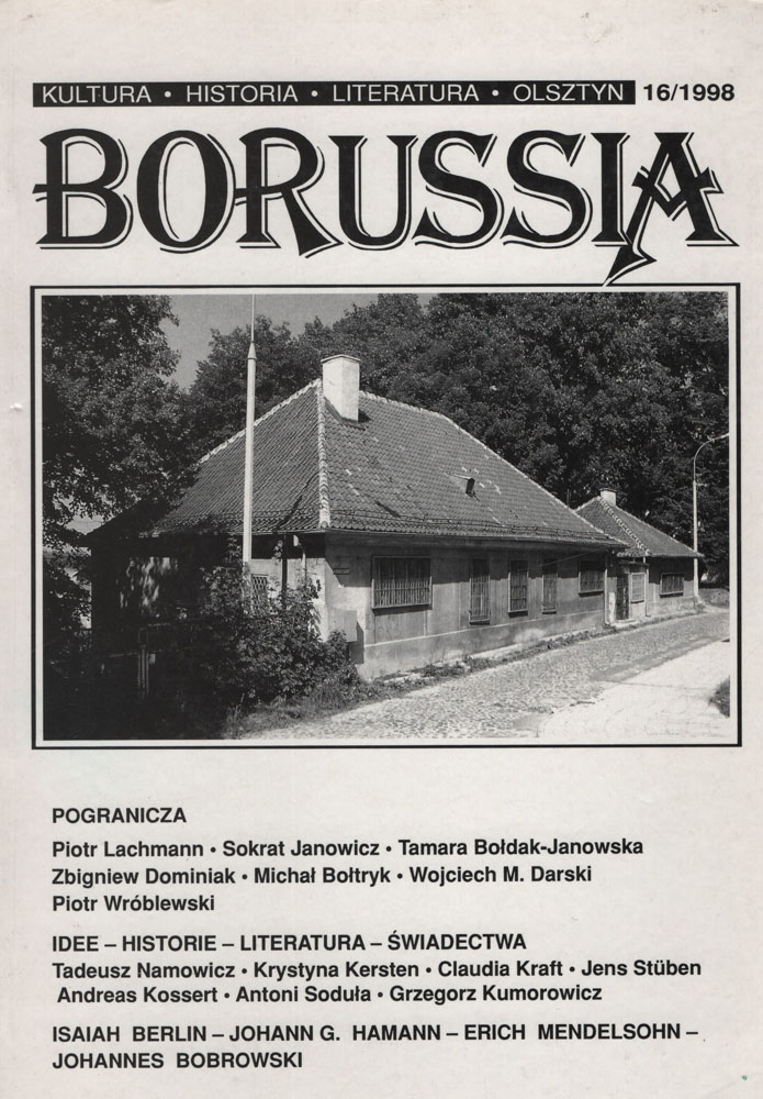 Okładka czasopisma „Borussia” — numer 16 (1998)