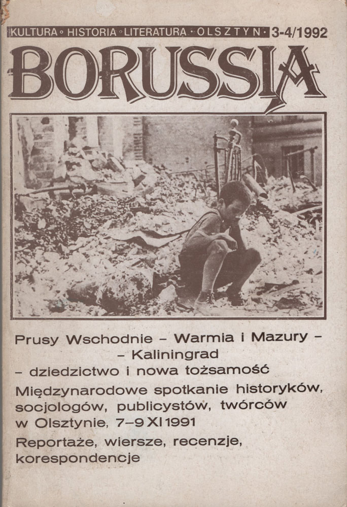 Okładka czasopisma „Borussia” — numer 3-4 (1992)