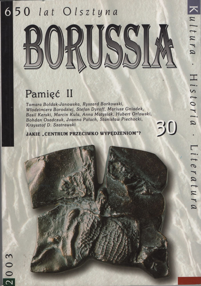 Okładka czasopisma „Borussia” — numer 30 (2003)