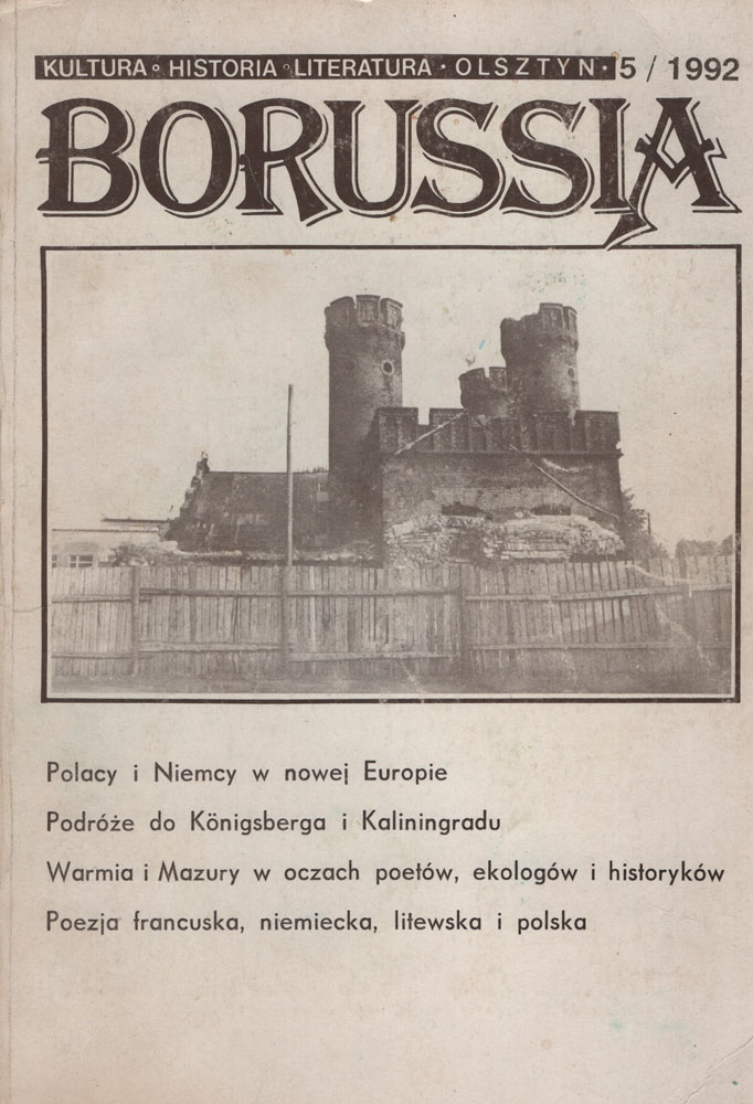 Okładka czasopisma „Borussia” — numer 5 (1992)