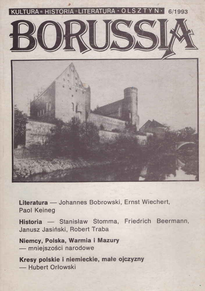Okładka czasopisma „Borussia” — numer 6 (1993)