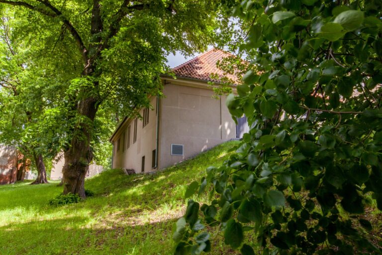 Elewacja Domu Mendelsohna od strony ogrodu